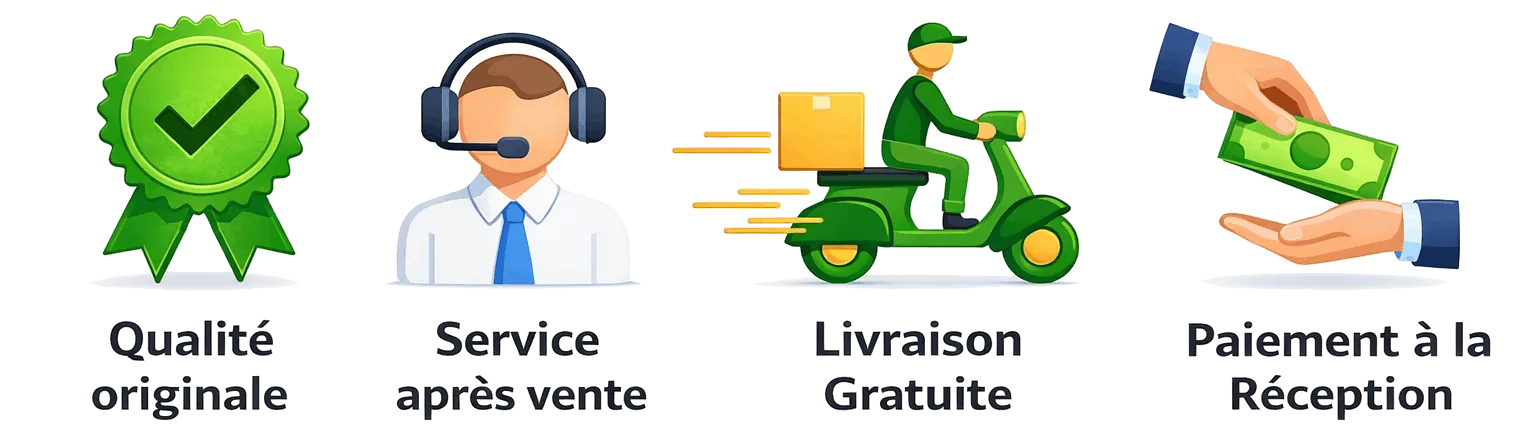 Sécurisé · Livraison rapide · Paiement à réception